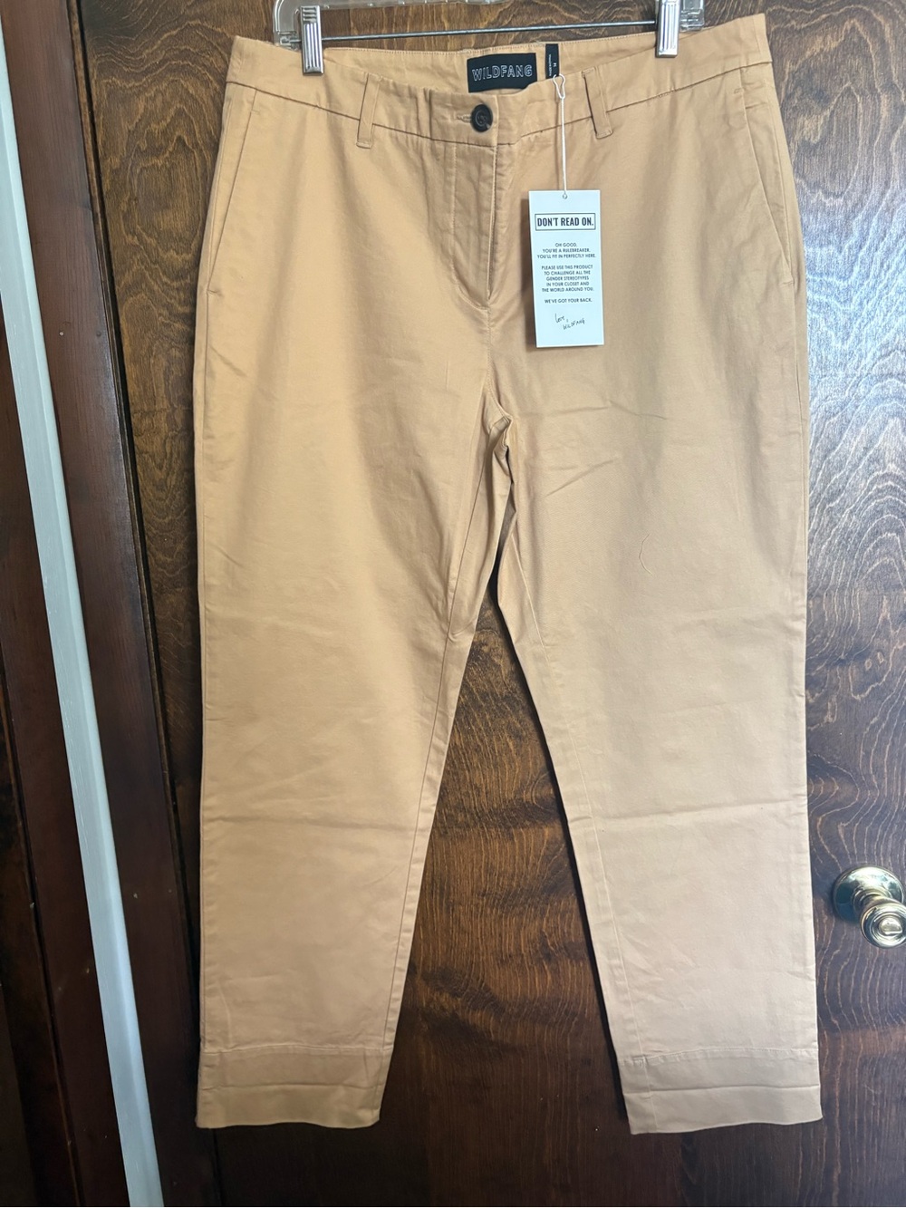 Wildfang Ladies Light Tan Chino Trousers